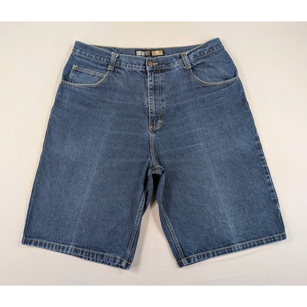 Vintage Southpole Jean Shorts Mens Fits 40x13 Denim Baggy Y2K Jorts Blue